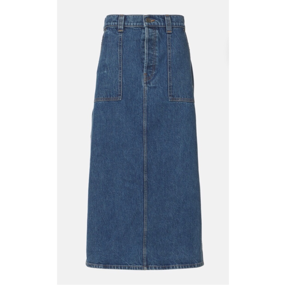 Khaite Genevieve Denim Midi Skirt - Picture 10 of 10